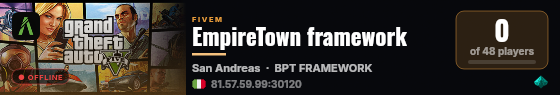 EmpireTown framework live status badge