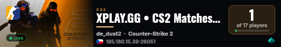 XPLAY.GG • CS2 Matches #526 live status badge
