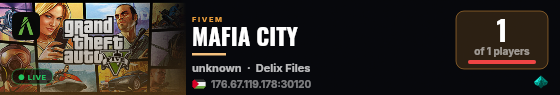 MAFIA CITY live status badge