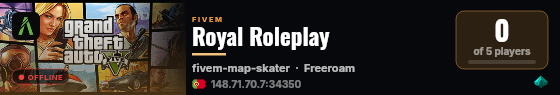 Royal Roleplay live status badge