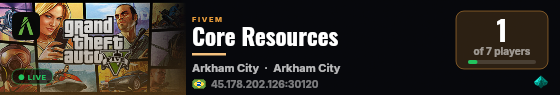 Core Resources live status badge