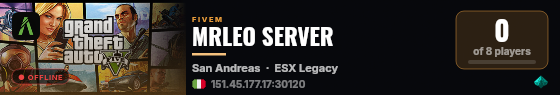 MRLEO SERVER live status badge