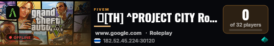  👑[TH] ^PROJECT CITY Roleplay SERIUES  👑 live status badge