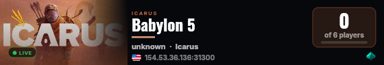 Babylon 5 live status badge