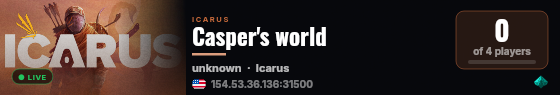 Casper's world live status badge