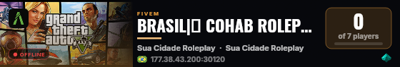 BRASIL|💙 COHAB ROLEPLAY | SEASON1⭐ live status badge