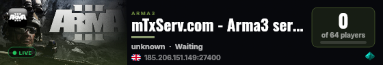 mTxServ.com - Arma3 server live status badge