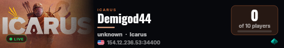 Demigod44 live status badge