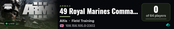 49 Royal Marines Commando | Dev Server live status badge