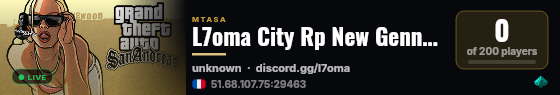 L7oma City Rp New Genneration live status badge