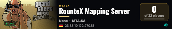 RounteX Mapping Server live status badge