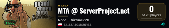 MTA @ ServerProject.net live status badge
