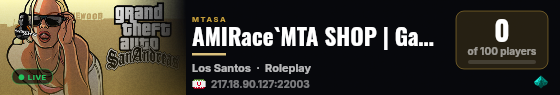 AMIRace`MTA SHOP | Game Mod Role Play owl live status badge