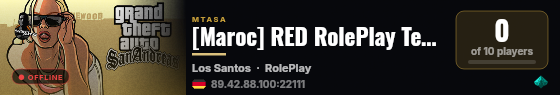 [Maroc] RED RolePlay Test Server live status badge