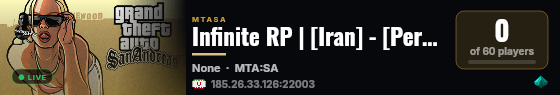 Infinite RP | [Iran] - [Persian] live status badge