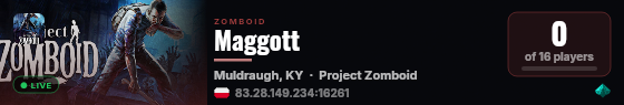 Maggott live status badge