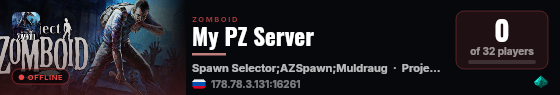 My PZ Server live status badge