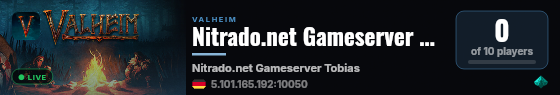 Nitrado.net Gameserver Tobias live status badge
