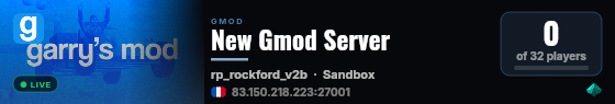 New Gmod Server live status badge