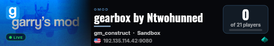 gearbox by Ntwohunned live status badge