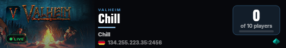 Chill live status badge