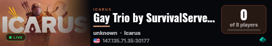 Gay Trio by SurvivalServers.com live status badge