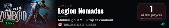 Legion Nomadas live status badge