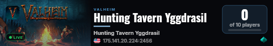 Hunting Tavern Yggdrasil live status badge