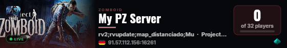 My PZ Server live status badge