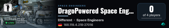 DragoPowered Space Engineers live status badge