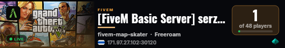 [FiveM Basic Server] serzisx test live status badge