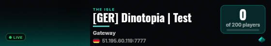 [GER] Dinotopia | Test live status badge