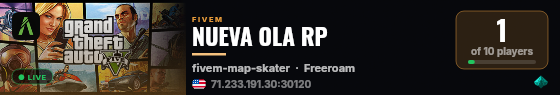 NUEVA OLA RP live status badge