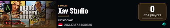 Xav Studio live status badge