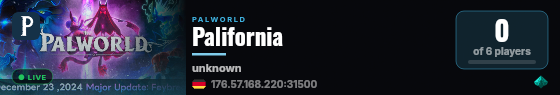 Palifornia live status badge