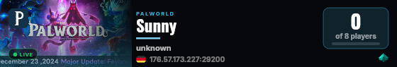 Sunny live status badge