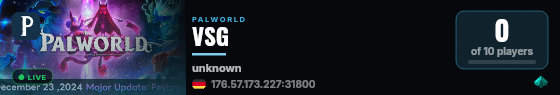 VSG live status badge