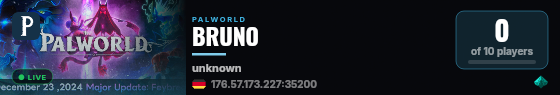 BRUNO live status badge