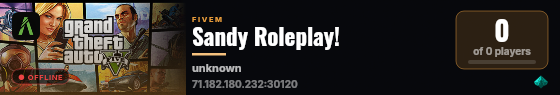 Sandy Roleplay! live status badge