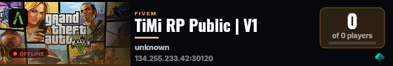 TiMi RP Public | V1 live status badge