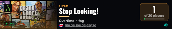 Stop Looking! live status badge