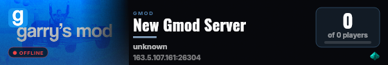 New Gmod Server live status badge