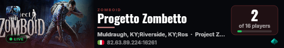 Progetto Zombetto live status badge