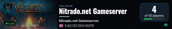 Nitrado.net Gameserver live status badge