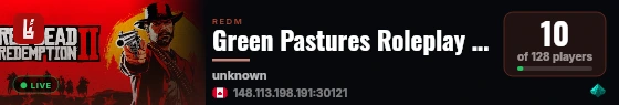 Green Pastures Roleplay 2.0 live status badge