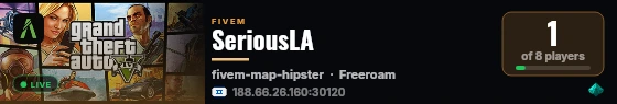 SeriousLA live status badge
