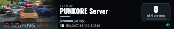 PUNKORE Server live status badge