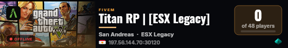 Titan RP | [ESX Legacy] live status badge