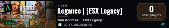Legance | [ESX Legacy] live status badge