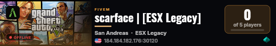 scarface | [ESX Legacy] live status badge